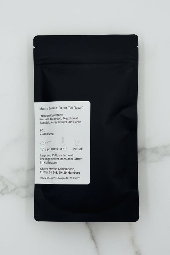 Chama Matcha N°1 80g Verpackung Rückseite