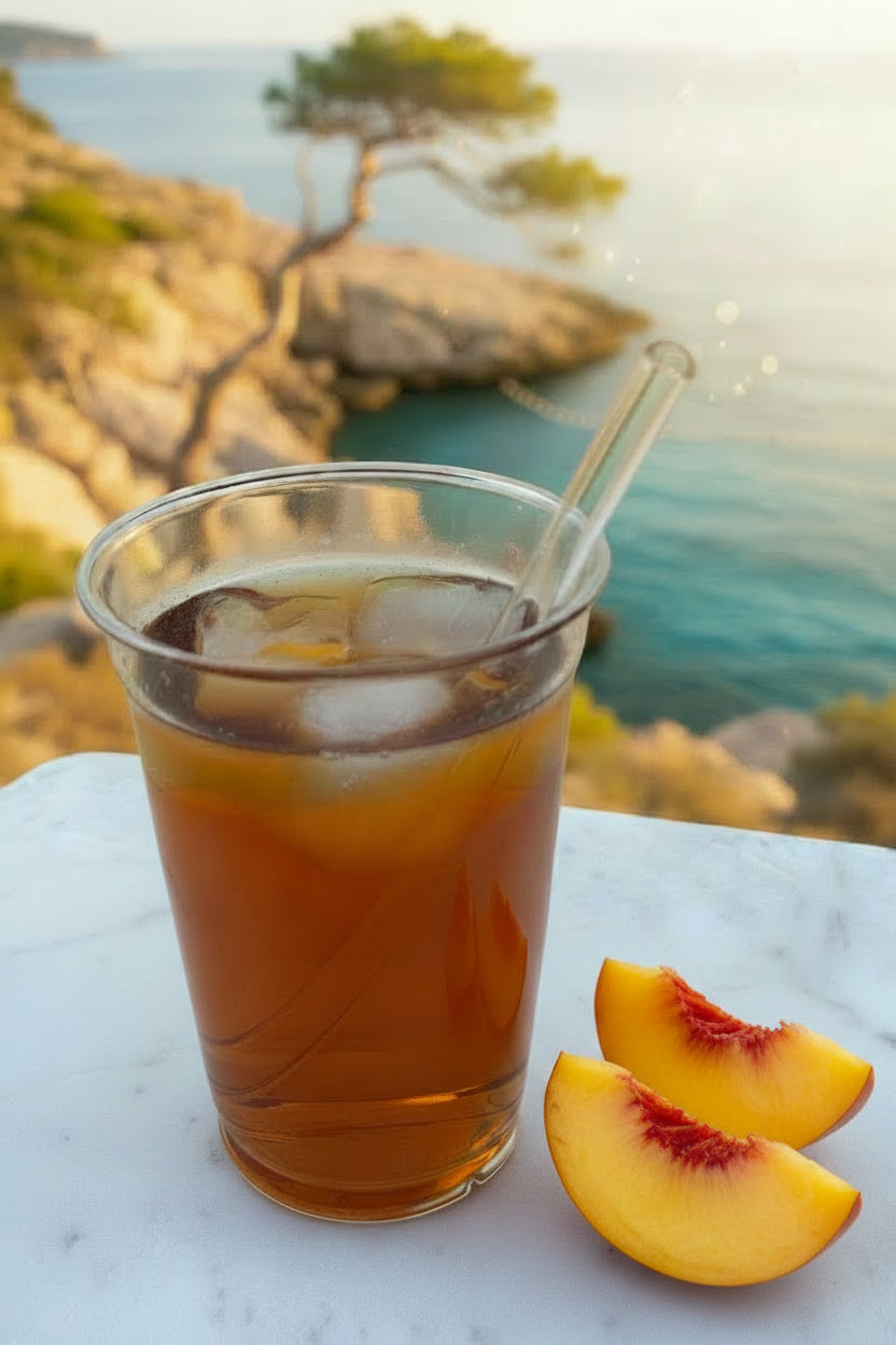 Cold Brew Peach im Glas